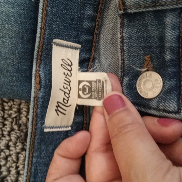 Madewell Mid Rise Stovepipe Raw Hem Slit Sides Shealy Wash Womens  27 - Picture 4 of 9